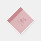 Minimalistische moderne Hochzeit in Rosa Serviette (Ecke)