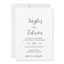 Minimalistische moderne Hochzeit in Schwarz und We