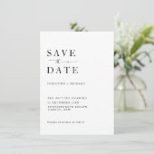 Minimalistische moderne Hochzeit rettet das Datum (Stehend Vorderseite)