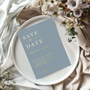 Minimalistische moderne Hochzeit rettet das Datum Folieneinladung