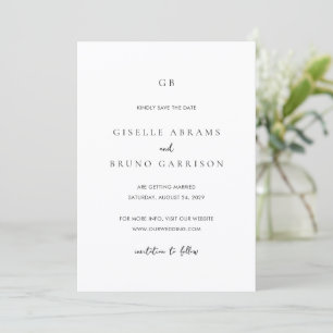 Minimalistische Moderne Hochzeit Save The Date
