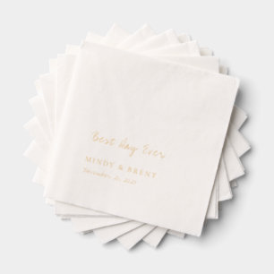 Minimalistische moderne Hochzeit Servietten Mit Folie