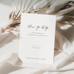 Minimalistische moderne Hochzeit Sichern Sie die D