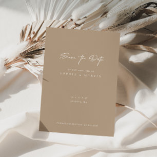 Minimalistische moderne Hochzeit Sichern Sie die D