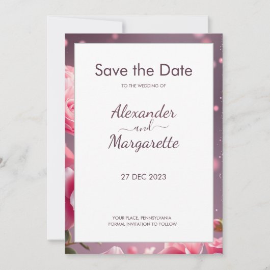 Minimalistische moderne Hochzeit Sichern Sie die D Dankeskarte (Vorderseite)