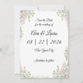 Minimalistische moderne Hochzeit Sichern Sie die D Karte (Vorderseite)