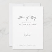 Minimalistische moderne Hochzeit Sichern Sie die D Save The Date (Vorderseite)