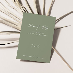 Minimalistische moderne Hochzeit Sichern Sie die D Save The Date