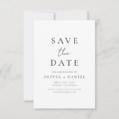 Minimalistische moderne Hochzeit Sichern Sie die D Save The Date (Vorderseite)