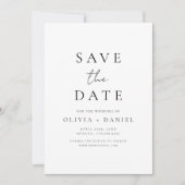 Minimalistische moderne Hochzeit Sichern Sie die D Save The Date (Vorderseite)