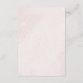 Minimalistische moderne Hochzeitdetails Begleitkarte (Rückseite)