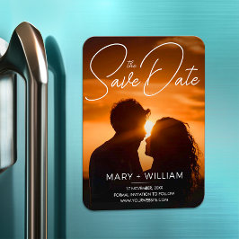 Minimalistische moderne Hochzeiten retten das Date Magnet