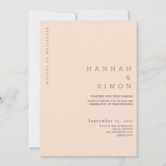 Minimalistische moderne Hochzeits-Einladung
