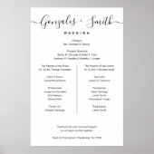 Minimalistische Moderne Hochzeitsfeier Begrüßungsz Poster (Vorne)