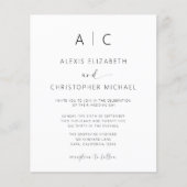 Minimalistische moderne Hochzeitskalligrafie (Vorderseite)