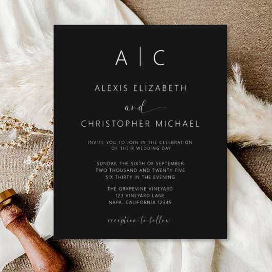 Minimalistische moderne Hochzeitskalligrafie