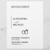 Minimalistische moderne Hochzeitskalligrafie Flyer (Vorne)