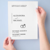 Minimalistische moderne Hochzeitskalligrafie Flyer (Hand)