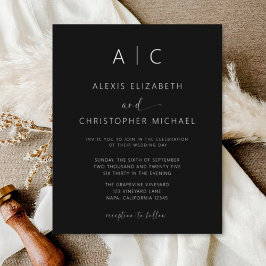 Minimalistische moderne Hochzeitskalligrafie Flyer