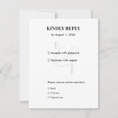 Minimalistische moderne Hochzeitskarte mit QR-Code RSVP Karte (Vorderseite)