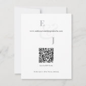 Minimalistische moderne Hochzeitskarte mit QR-Code RSVP Karte (Rückseite)