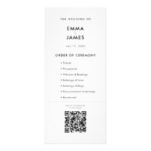 Minimalistische moderne Hochzeitskarte | QR-Code