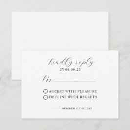 Minimalistische moderne Hochzeitskarte RSVP Karte