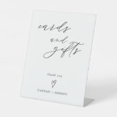 Minimalistische moderne Hochzeitskarten und Gesche Sockelschild (Vorderseite)