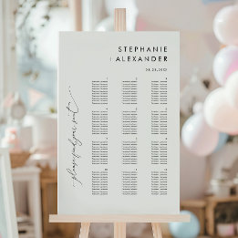Minimalistische moderne Hochzeitskartentafel