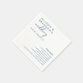 Minimalistische moderne Hochzeitspass-Fakten Serviette (Ecke)