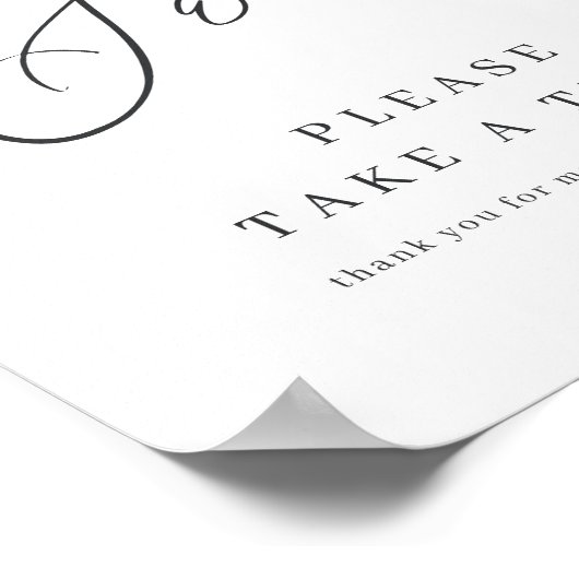 Minimalistische moderne Hochzeitsschrift Liebe ist Poster (Ecke)