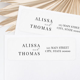 Minimalistische moderne Hochzeitsszene Rücksendead