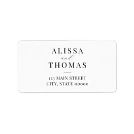 Minimalistische moderne Hochzeitsszene Rücksendead Adressaufkleber
