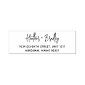 Minimalistische moderne Hochzeitsszene Rücksendead Permastempel (Design)