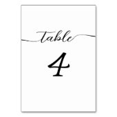 Minimalistische moderne Hochzeitsszene Tischnummer (Rückseite)
