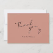 Minimalistische moderne Hochzeitswohnung Dankeschö Dankeskarte (Vorderseite)