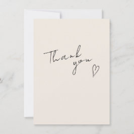 Minimalistische moderne Hochzeitswohnung Dankeschö Dankeskarte