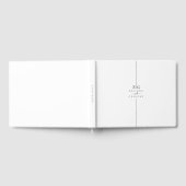 Minimalistische moderne Inline-Monogramm-Hochzeit Gästebuch (Voll)