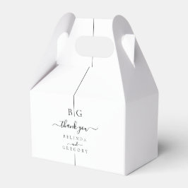 Minimalistische moderne Inline-Monogramm-Hochzeit Geschenkschachtel