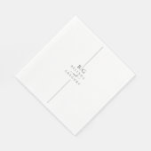 Minimalistische moderne Inline-Monogramm-Hochzeit Serviette (Ecke)
