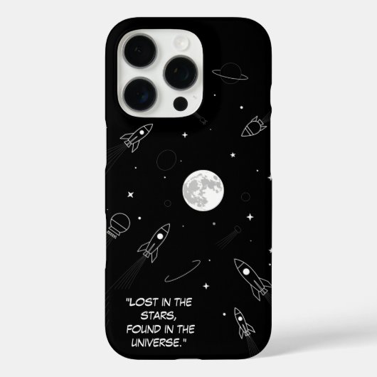 Minimalistische moderne iPhone Case Astronomie (Rückseite)