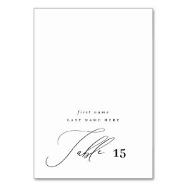 Minimalistische moderne Kalligrafie-Begleitperson- Tischnummer