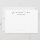 Minimalistische moderne Kalligrafie Beruflich Mitteilungskarte (Vorderseite)