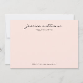 Minimalistische moderne Kalligrafie Beruflich Mitteilungskarte