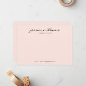 Minimalistische moderne Kalligrafie Beruflich Mitteilungskarte (Vorderseite/Rückseite Beispiel)