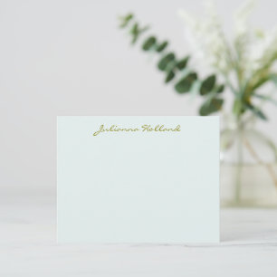 Minimalistische moderne Kalligrafie Coole blaue el Mitteilungskarte