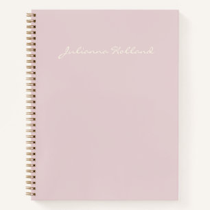 Minimalistische moderne Kalligrafie Fliederrosé Na Notizblock