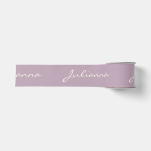 Minimalistische moderne Kalligrafie Lila Violetter Ripsband