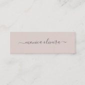 Minimalistische moderne Kalligrafie Mini Visitenkarte (Vorderseite)