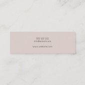 Minimalistische moderne Kalligrafie Mini Visitenkarte (Rückseite)